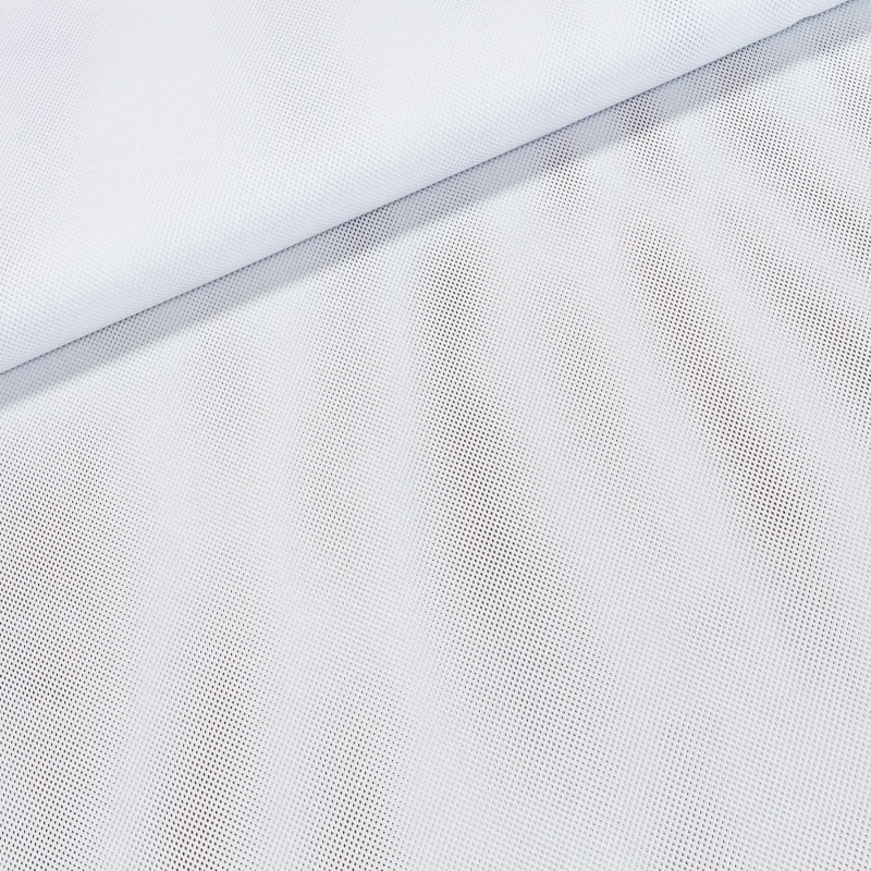Podšívka polyesterová děrovaná ( sportovní ) 1002/01 jednobarevná bílá síťka, š.160cm (látka v metráži)
