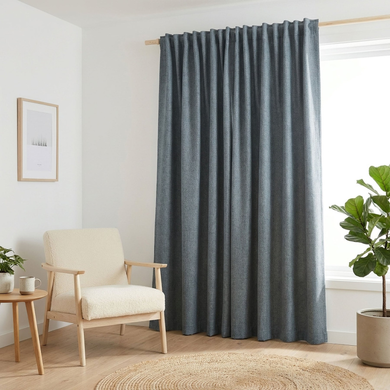 Brilltex Absolutně zatemňující závěs, 100% blackout ZTABA 246125/4, šedý, vzor pleteniny, š.150cm (látka v metráži)