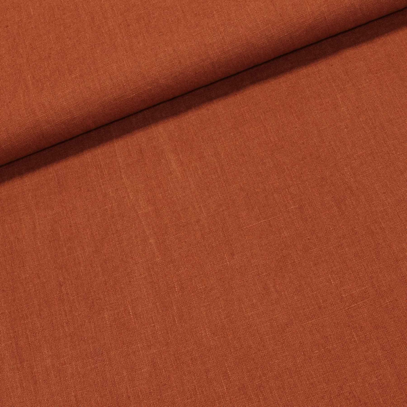 Šatovka / lněné plátno LADA jednobarevná rezavá, š.150cm (látka v metráži)