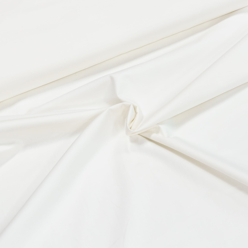 Bavlněný PERKÁL DELUXE luxusní plátno na povlečení a hotelový textil, hladká jednobarevná bílá, š.290cm (látka v metráži)