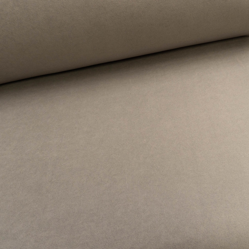 TextilCentrum.cz Potahová látka na stropnici do auta AUTOMOTIVE HEADLINER VELUR F3, šedo-béžová s chloupkem a molitanem, mesh lining, š.180cm (látka v metráži)