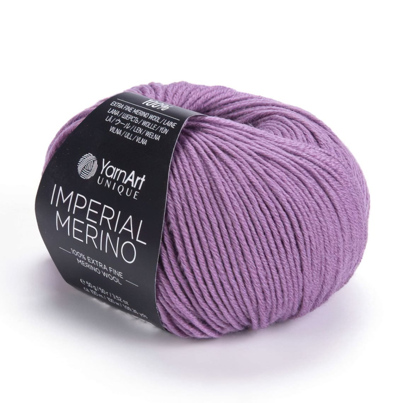 Pletací příze YarnArt IMPERIAL MERINO 3322 fialová, jednobarevná, 50g/100m