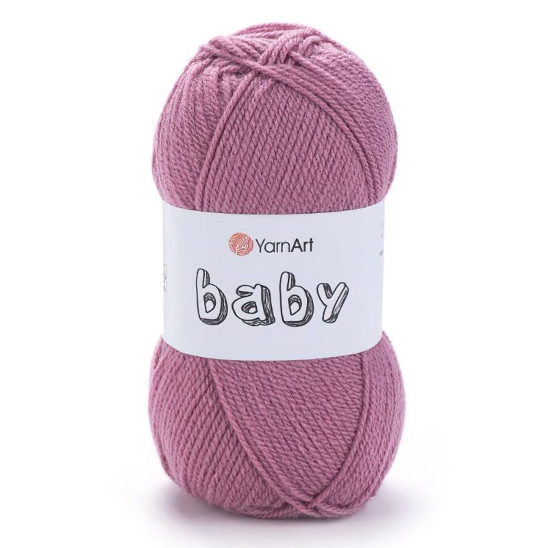Pletací / háčkovací příze YarnArt BABY 3017 starorůžová, jednobarevná, dětská, 50g/150m