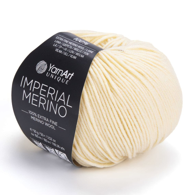 Pletací příze YarnArt IMPERIAL MERINO 3304 banánová, jednobarevná, 50g/100m