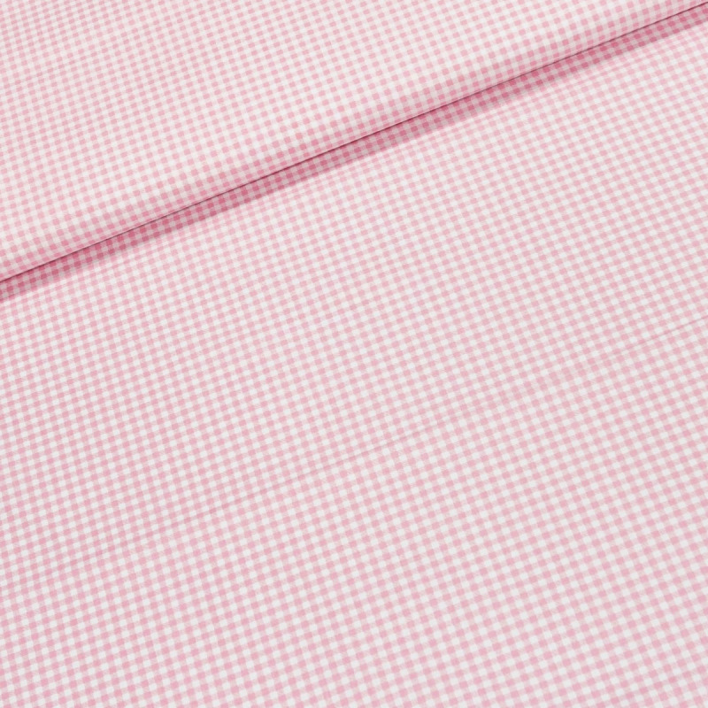 Bavlněné plátno ARIA růžová kostička, š.160cm (látka v metráži)