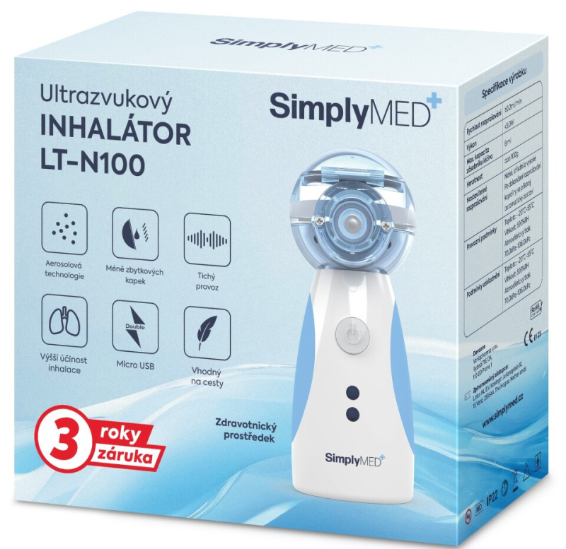 SimplyMed Ultrazvukový inhalátor LT-N100 1 ks