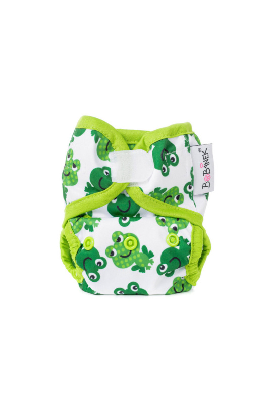 Bobánek Novorozenecké svrchní kalhotky suchý zip - Veselé žabky