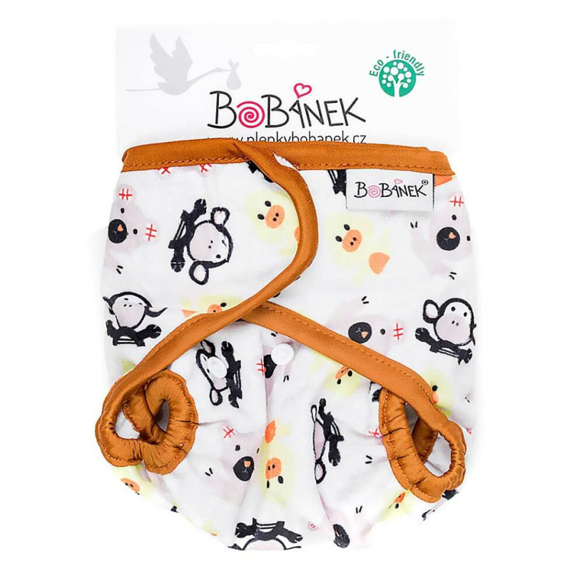 Bobánek Svrchní kalhotky extra jemné suchý zip - Zvířátka