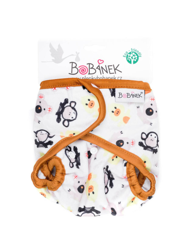Bobánek Svrchní kalhotky extra jemné suchý zip - Zvířátka