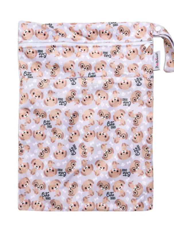 Bobánek Nepromokavá taška extra jemná normal - Cute dogs 30 x 36 cm
