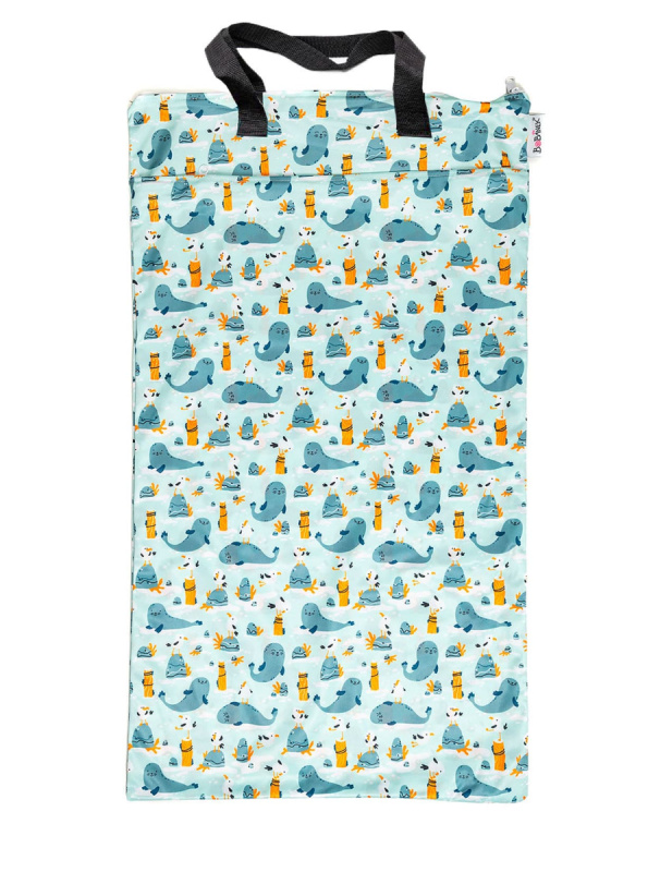 Bobánek Nepromokavá taška velká - Racek a tuleň 1ks, 40x70 cm