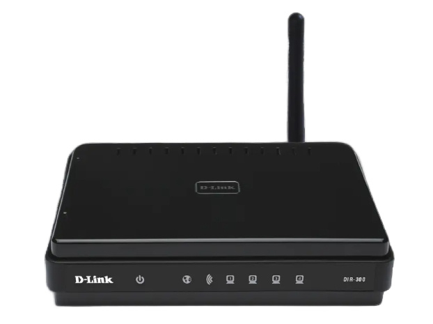 Router D-Link DIR-300 / 54 Mb/s / 2,4 GHz / 4× LAN / 100 Mb/s / černá Varianta: ivi1