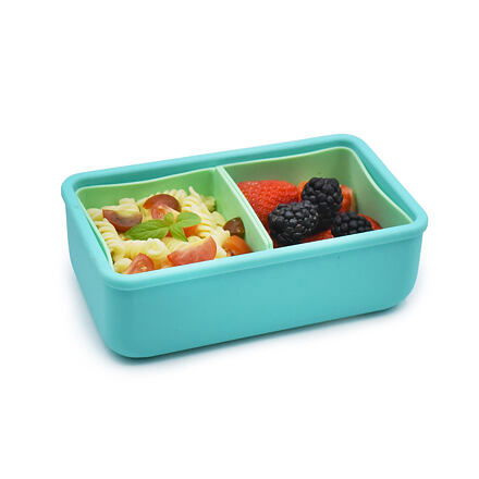 Melii Silikonový bento box na svačinu 700 ml - modrý/mátový