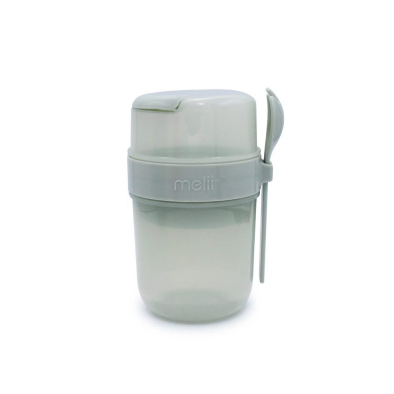 Melii Dóza na jogurt a salát s vidličko lžičkou 780 ml - zelená