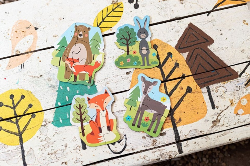 BeWooden 4 sady Puzzle 2,3,4,5 - Lišárna