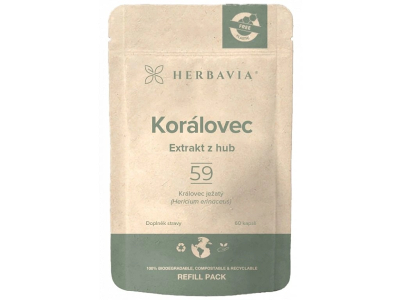 Herbavia Korálovec Refill pack, 60 kapslí