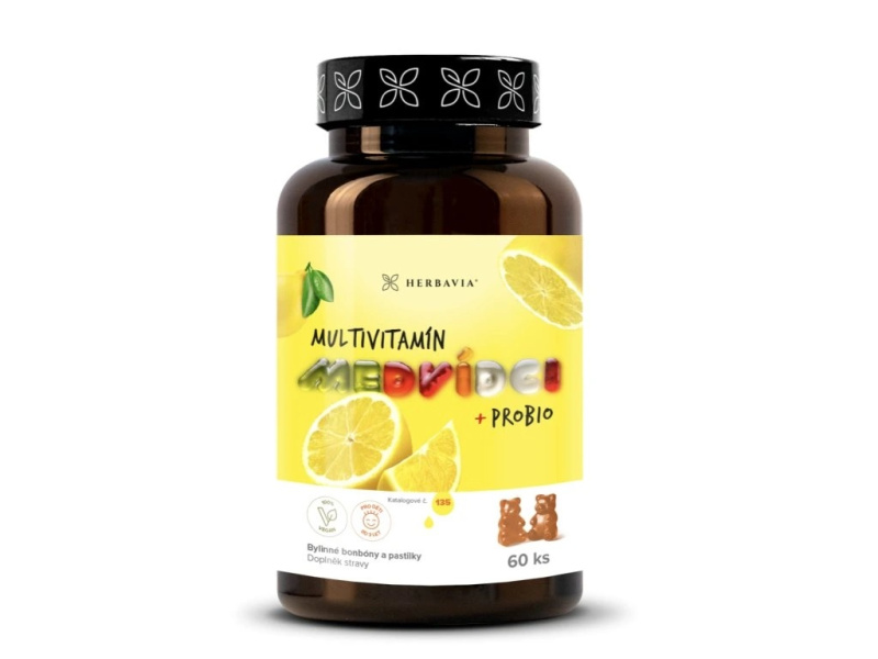 Herbavia Multivitamín medvídci + probio, 60 ks