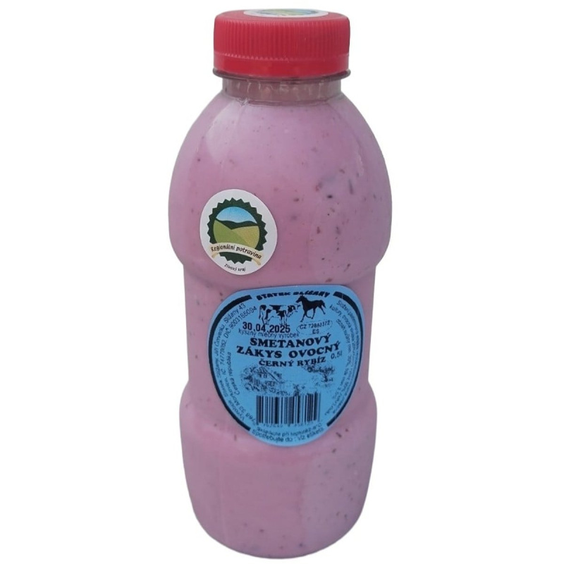 Statek Slížany Smetanový zákys ovocný černý rybíz