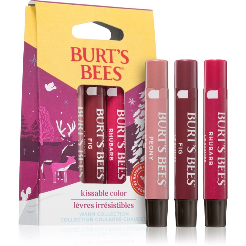 Burt’s Bees Festive Kissable Color sada lesků na rty