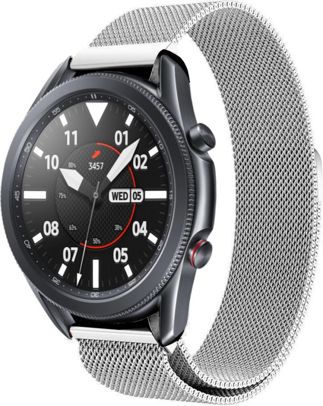 Tech-Protect Řemínek pro Samsung Galaxy Watch 45mm - Tech-Protect, Milaneseband Silver