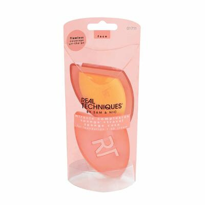 Real Techniques Original Collection Base houbička pro aplikaci make-upu s cestovním pouzdrem 1 ks