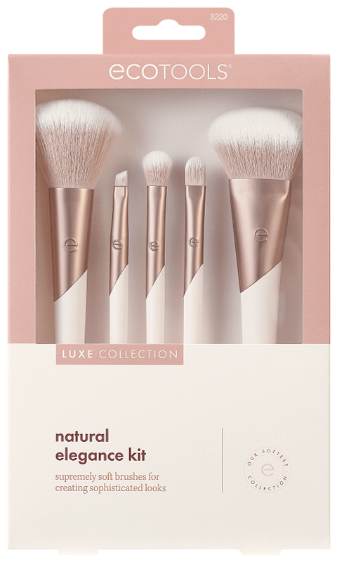 EcoTools Luxe Collection Natural Elegance sada štětců pro dokonalý vzhled 5 ks