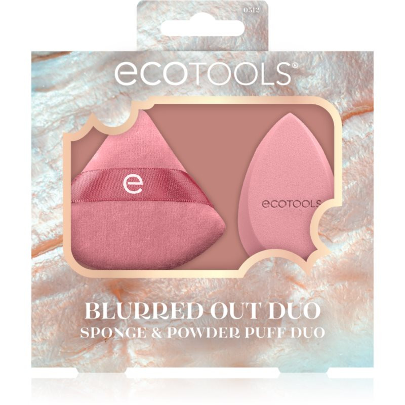 EcoTools Blurred Out Duo Sponge & Powder Puff Duo sada houbiček na make-up