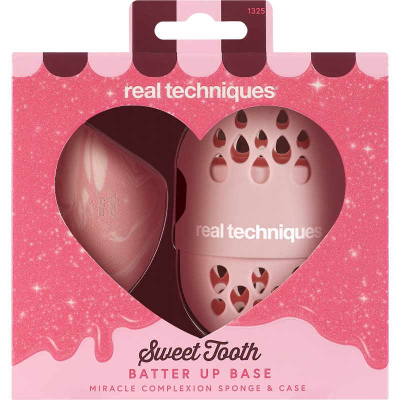Real Techniques Sweet Tooth Better Up Base houbička na make-up + obal 2 ks