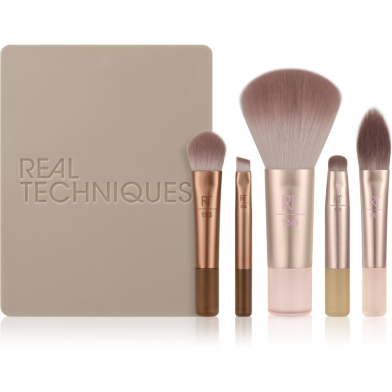 Real Techniques New Nudes On The Glow Mini Brush Kit sada štětců na cesty 6 ks