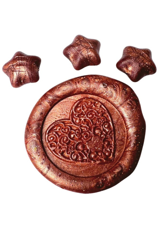 Creatissimo - Vosk pro pečetění ve tvaru Hvězdičky Bronz  - 50 g Creatissimo