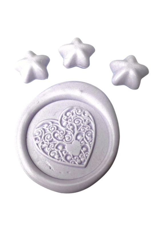 Creatissimo - Vosk pro pečetění ve tvaru Hvězdičky Fialová - 50 g Creatissimo