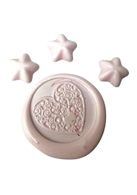 Creatissimo - Vosk pro pečetění ve tvaru Hvězdičky Růžová - 50 g Creatissimo