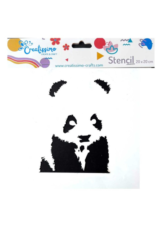 Creatissimo - plastová šablona Panda 20 x 20 cm Creatissimo