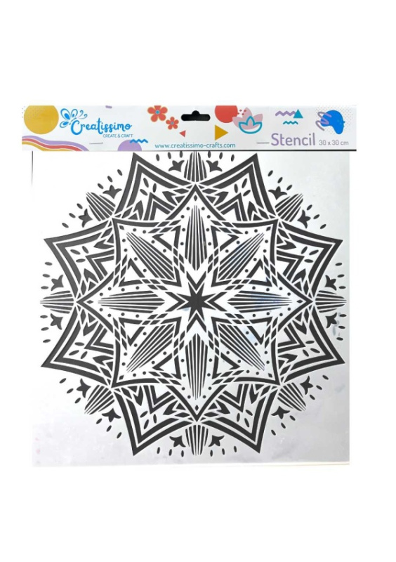 Creatissimo - plastová šablona velká mandala 30 x 30 cm Creatissimo
