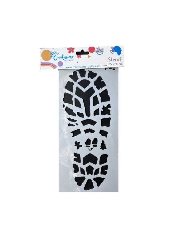Creatissimo - plastová šablona Stopa 15x30 cm Creatissimo