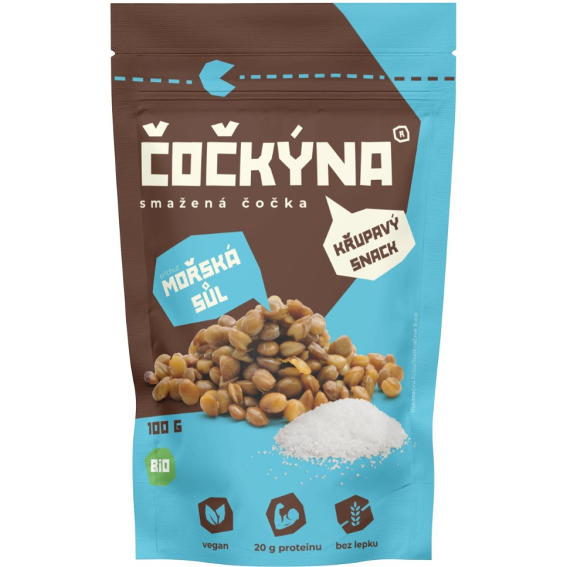 ČOČKÝNA Smažená čočka Mořská sůl Hmotnost: 100 g