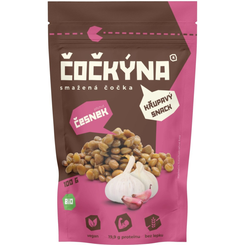 ČOČKÝNA Smažená čočka Česnek Hmotnost: 1 kg
