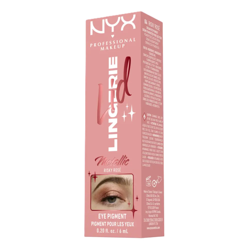 NYX Professional Makeup Tekuté oční stíny Lid Lingerie 04 Risky Rosé