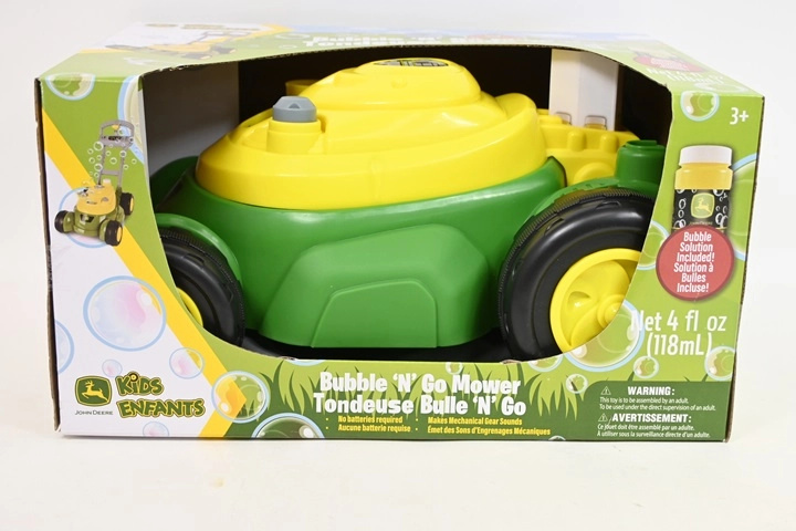 TOMY John Deere dětská sekačka na bubliny