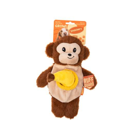 Hračka pro psy - Growl Snackerz Milo the Monkey