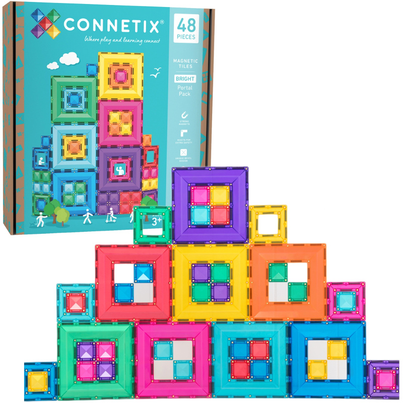 Connetix Bright Portal Pack magnetické stavebnice 48 dílů