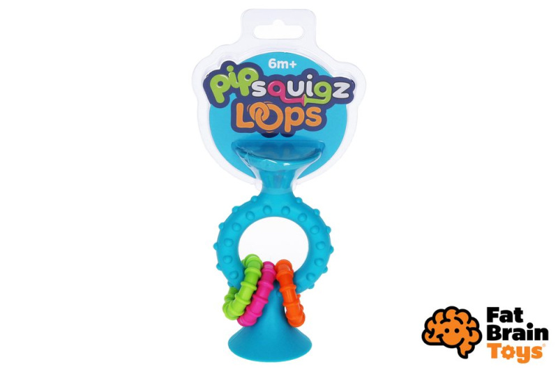 Fat Brain chrastítko pipSquiz Loops modré