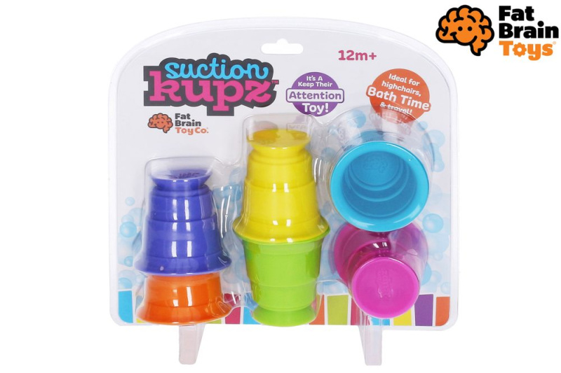 Fat Brain Toys přísavkové kelímky Suction Kupz