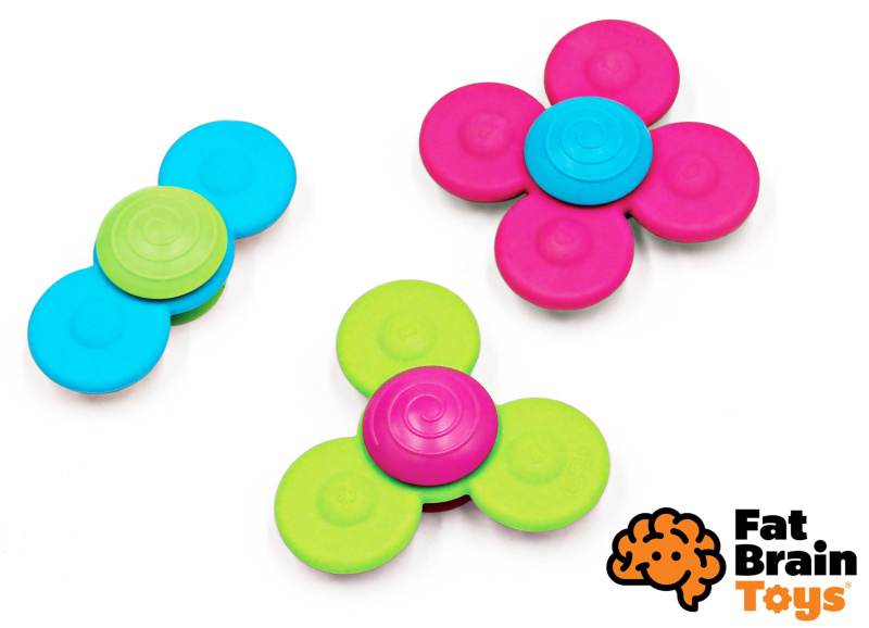 Fat Brain WhirlySquigz spinnery pro děti, 3 ks