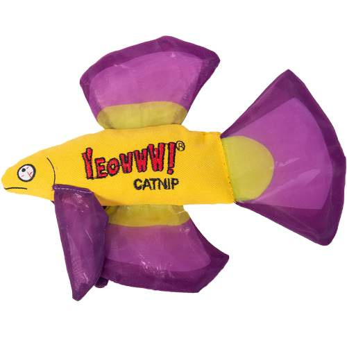 Hračka pro kočky - Yeowww! Mo Betta Fish Purple