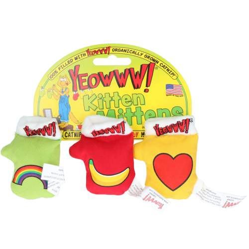 Hračka pro kočky - Yeowww! Kitten Mitten 3-pack