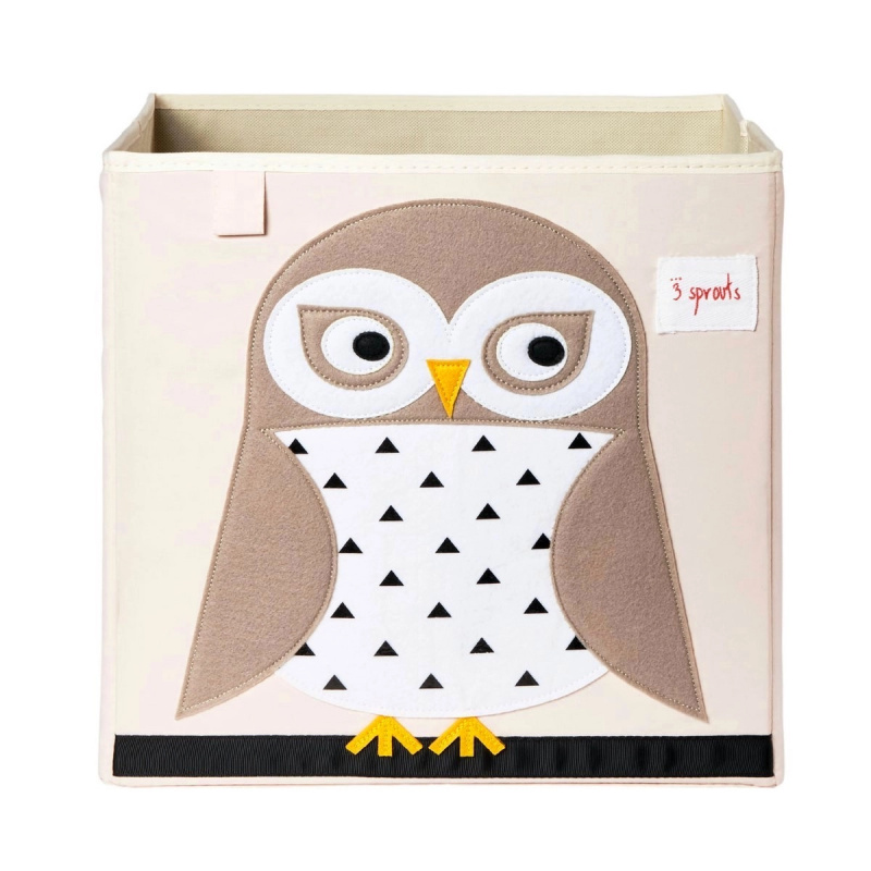 3 SPROUTS Úložný box Owl  White