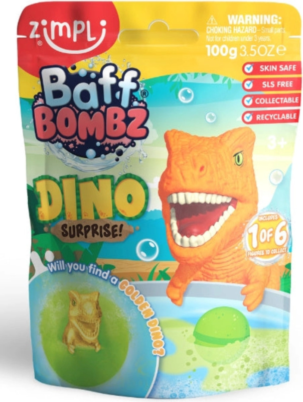 Zimpli Kids šumivá koupelová bomba Dinosaurus – překvapení