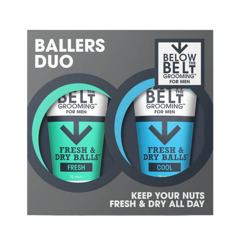 Below The Belt Grooming Dárková sada pro pánské podpalubí Below The Belt — Ballers Duo Gift Set