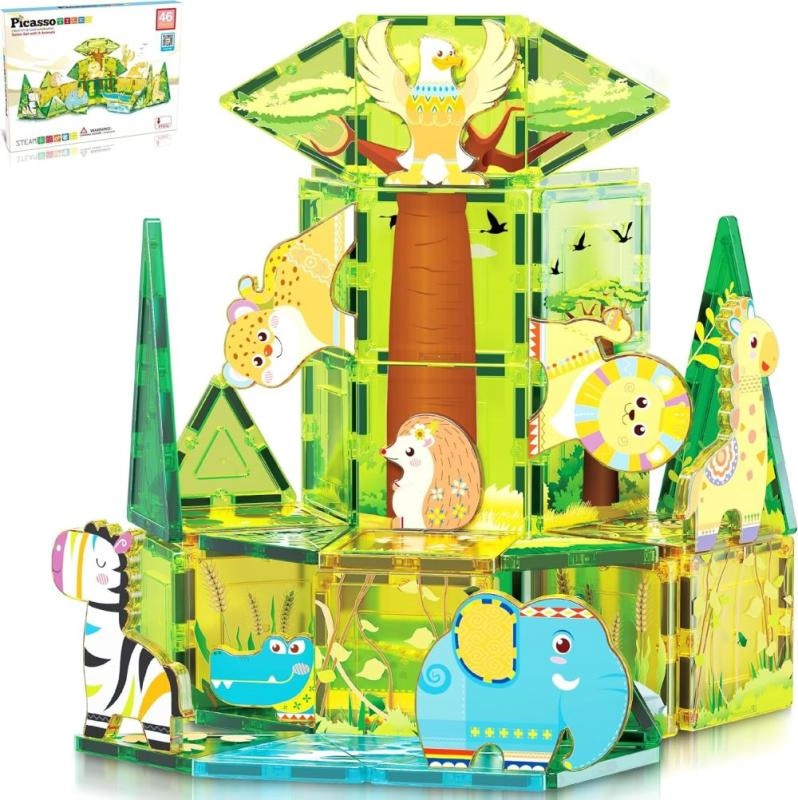 Picasso stavebnice Safari set se 8 zvířaty